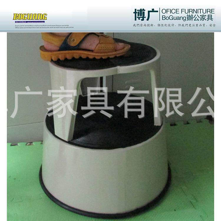 图书室圆形书踏二层钢制书踏