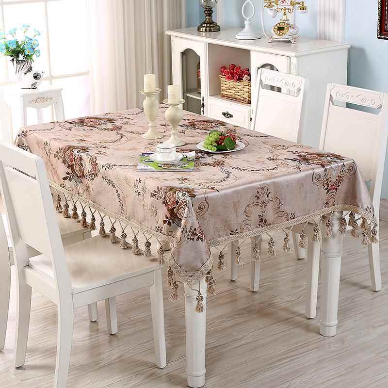 正品奢华档欧茶几桌布长方形圆桌布餐桌高布布艺盖台布布轻奢式高