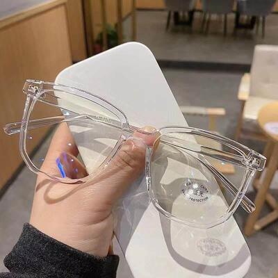 Light Frame Anti Blue Glasses Transparent Black Optical Glas