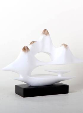 新意中式创假山造件家居禅摆意客型厅电视柜玄关招财办公MC-TY-55