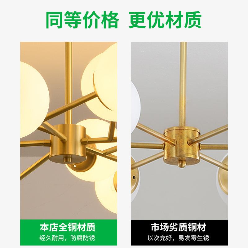 魔豆灯吊灯全铜客厅灯356现代约轻主灯客厅卧室餐厅具大气简新款