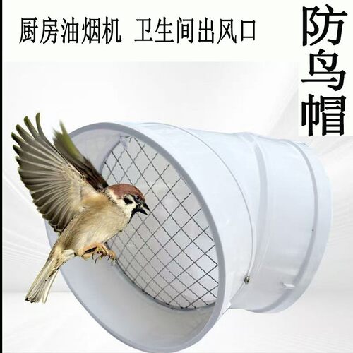 厨房180烟机防鸟网弯头 150pvc管风帽 大口径出风口防鸟网罩