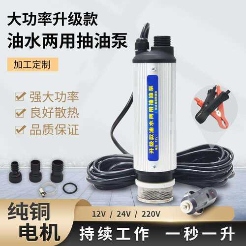 大功率电动抽油泵抽水泵12V24V220V柴油泵潜水泵家用流量新款升级