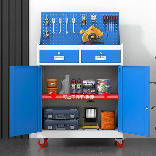 多功能工具车重型工具柜汽车维修铁皮柜工厂车间用移动抽屉式矮柜