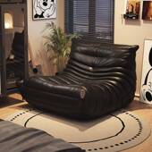 毛毛虫沙发小户型懒人布艺卧室客厅奶油风可躺可睡休闲阳台单人椅