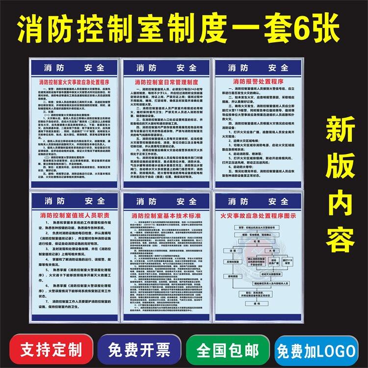 消防控制室火灾事故报警应急处置程序安全管理制度操作流程规程牌