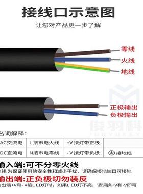 ip6712vV防水电源4变压器220转防潮防腐L E2D灯带300w60w100w400w
