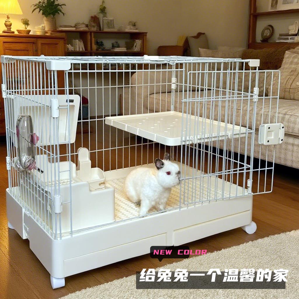 雷森兔笼自动清粪兔子笼家用特大豪华兔笼别墅窝兔屋宠物荷兰猪笼