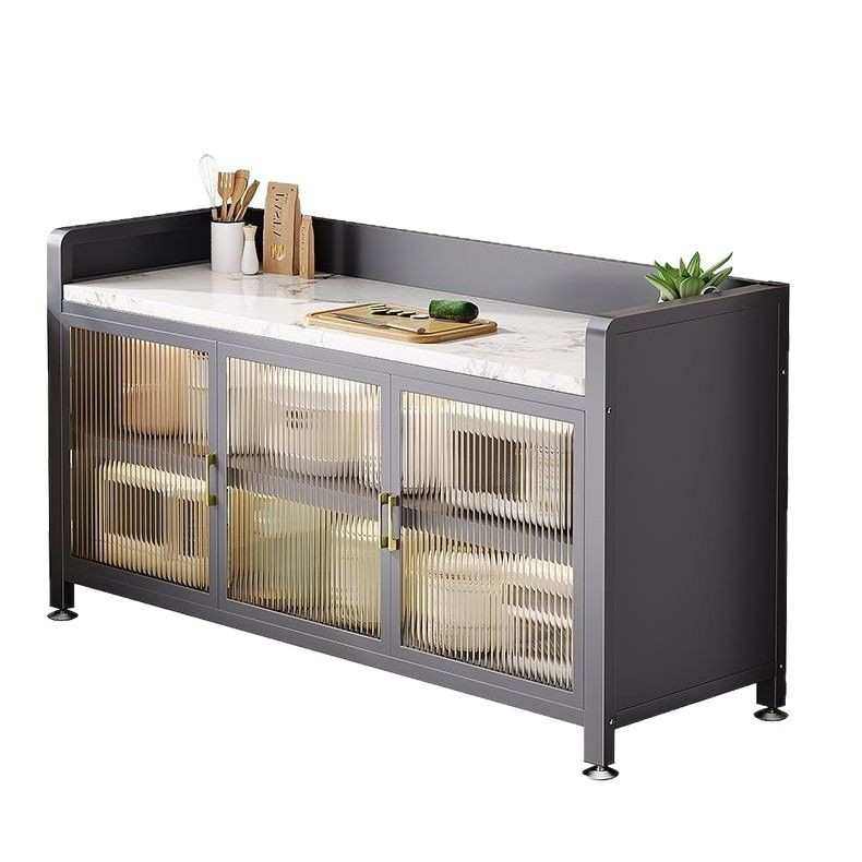 厨房置物架岩板对开柜门落地多层置物柜收纳多功能切菜餐边柜,厨房/烹饪用具,厨房抽屉置物架,淘宝优惠券,粉丝福利购,淘宝优惠卷