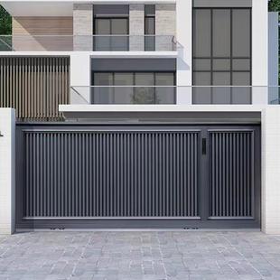 定制铝合金别墅庭院大门户外电动平移门小区车库门农村自建房院门