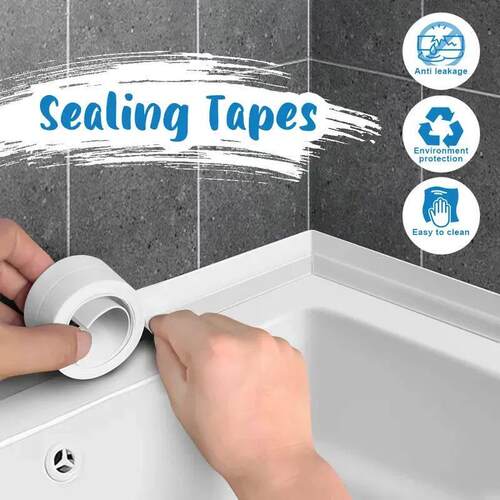 1 Roll of Waterproof White PVC Self-Adhesive Tape - Perfect