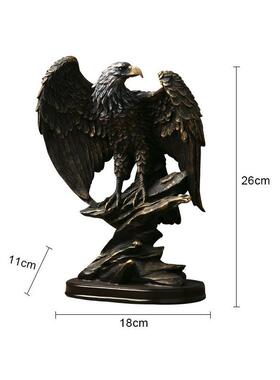正品美式大鹏展老翅鹰树脂装工艺大展宏图开业礼品摆件家品居酒柜