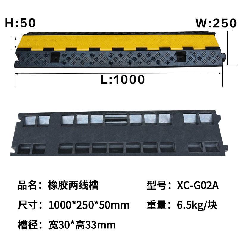 厂家直供小二线槽减速带 PVC盖板电缆护线槽过桥板