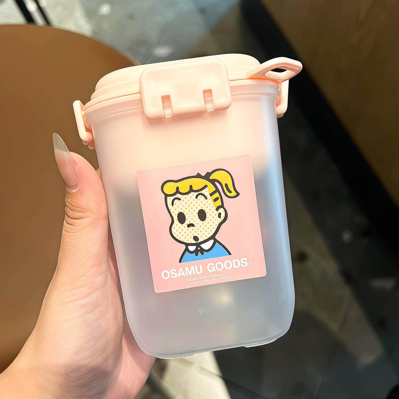 保鲜盒水果杯早餐杯户外便携式带冰盒密封双层沙拉杯食物保鲜杯