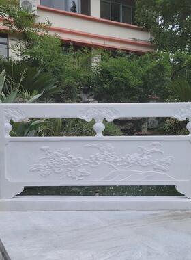 汉白玉石栏杆河道桥梁阳台旗台大理石花岗岩栏板政府寺庙护栏定制