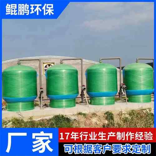 食品级玻璃钢砂滤池饮料厂原水净化设备石英砂+活性炭双重过滤