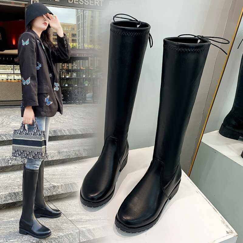 长筒靴女过膝大码粗腿长靴胖mm胖腿不掉筒女靴子加肥胖妹妹40一43,女鞋,马丁靴,淘宝优惠券,粉丝福利购,淘宝优惠卷