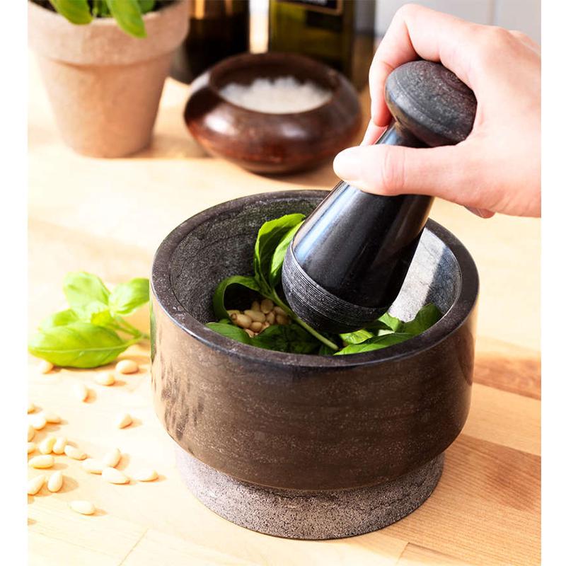 妙HOME 蒜缸 捣蒜罐 家用 艾德思 杵和臼,大理石研磨器