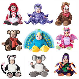 万圣节日男女宝宝服装Cosplay服装圣诞节造型衣婴幼儿园动物连体