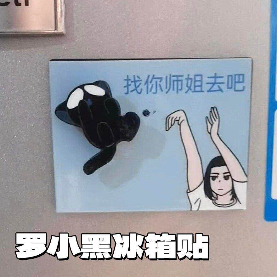 【找你师姐去吧】罗小黑冰箱贴趣味投篮无限抛磁吸贴亚克力装饰贴
