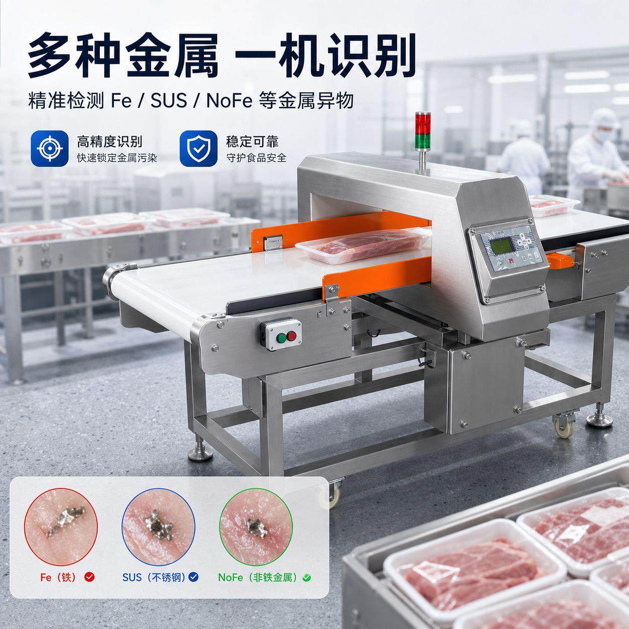 粽子金属检测仪馅料加工金属检测机月饼馅料金属检测机金检机