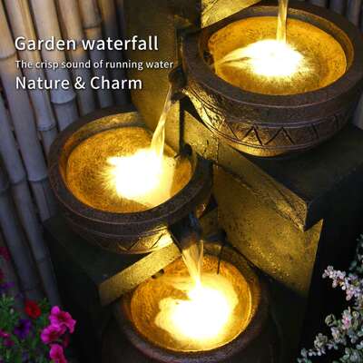 脂春善欧式风格工艺树家居客饰PIM品装摆设创意流水喷厅泉摆件