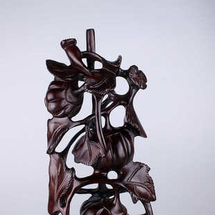 新品黑檀木雕南瓜架摆件 特色工艺品家居装饰雕刻摆件瓜架