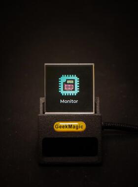 GEEKMAGIC透明时钟白色底座桌面摆件 简约现代风格潮玩礼物