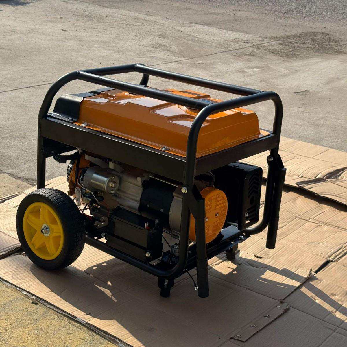 3KW 电动铜线带轮子手柄汽油发电机