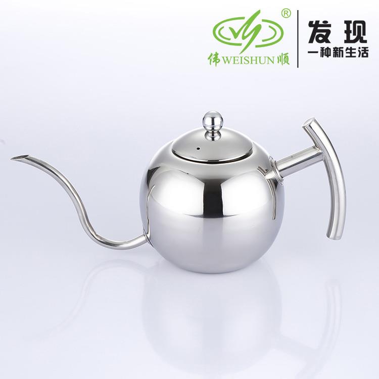 不锈钢多用水壶长细嘴泡茶壶加厚咖啡壶冷水壶带滤网冲茶壶烧水壶