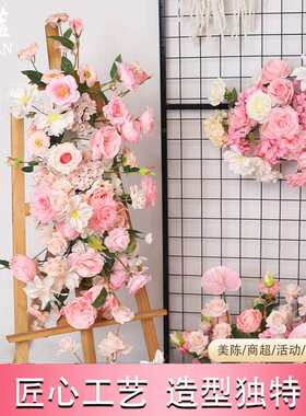 婚房布置醒狮头羊毛竹编粉色大号狮子头结婚道具订婚狮子摆件道具