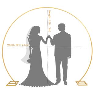 金属结婚礼拱门铁艺婚拱庆专用半圆bygm支子草架坪花架圆形形装饰