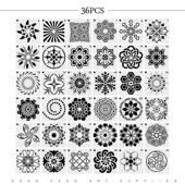 曼陀罗工具93件套装 绘画模板点缀棒点钻笔炫彩刮画粘土工具