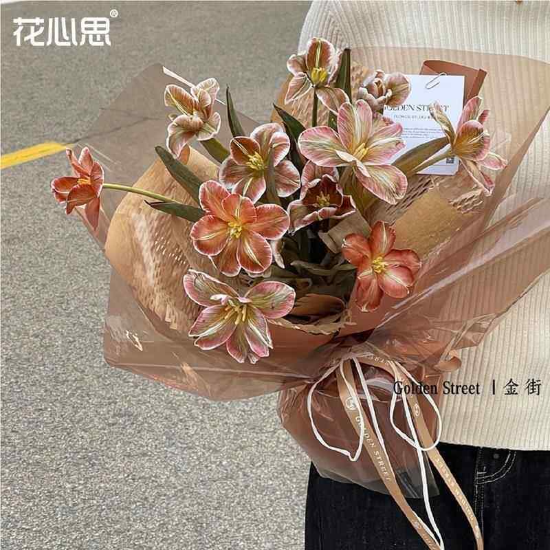 彩色果冻膜08167包纸装玻璃水晶opp半透明鲜花纸花束防纸尘包花材
