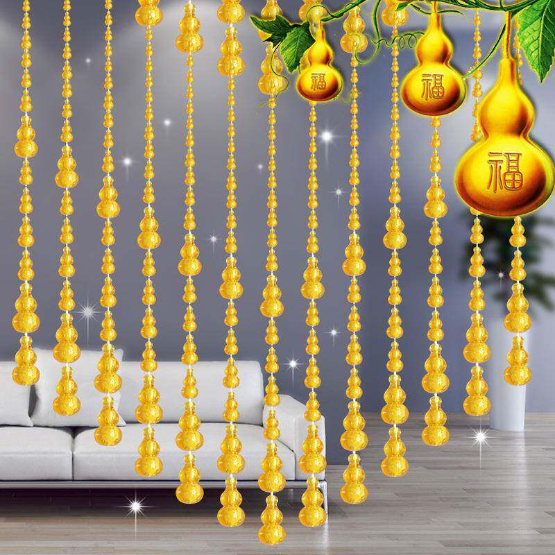 亚克力装饰半帘玄关挂帘卧室珠子帘子夏季门帘塑料珠帘客厅隔断帘