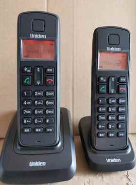 日本Uniden友机电2.4G数字无绳机。U3301-2双机，大屏幕大音量。