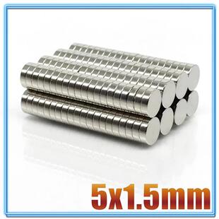 圆形强磁铁钕铁硼直径5x1.5mm强力磁钢吸铁磁石永磁王N35-N52