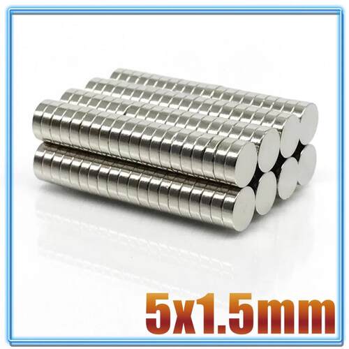 圆形强磁铁钕铁硼直径5x1.5mm强力磁钢吸铁磁石永磁王N35-N52