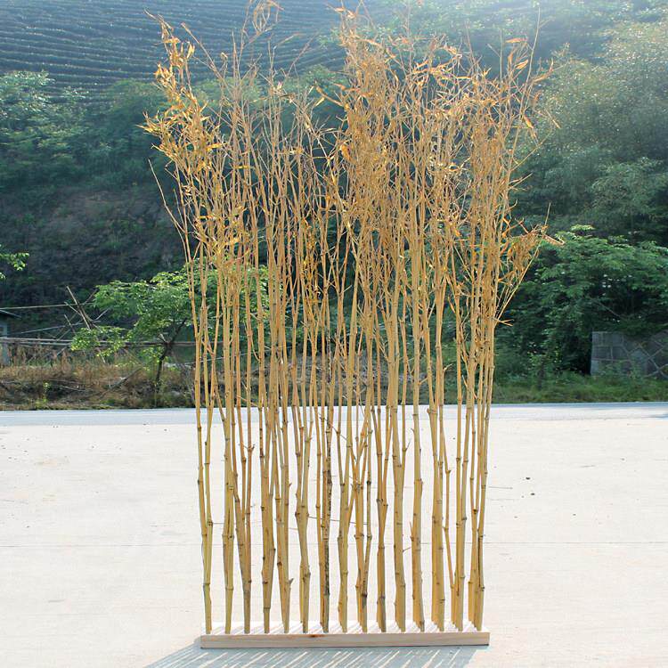 天然细竹庭院竹栅栏阳台办公室客厅客厅茶室装饰竹竿屏风