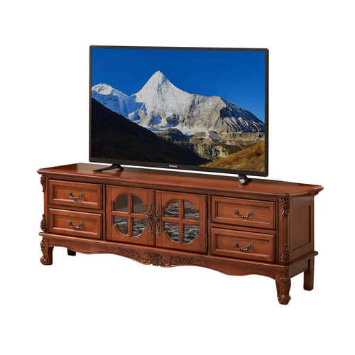 组合酒柜电视柜全单门客厅玻璃门矮美式电视柜茶水实木复古柜欧式