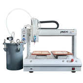 专用机y供机刷胶硅胶胶玻璃胶全自动同步密封胶生产线双胶国产点