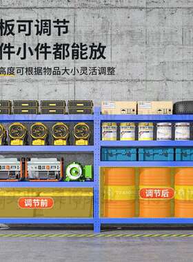 储货架递仓仓库重型架铁HB-10子轻型家用置物储物架多层快物流中