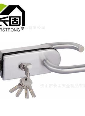 不锈钢活动把手式单开长固ST-G011玻璃门锁玻璃五金中央锁