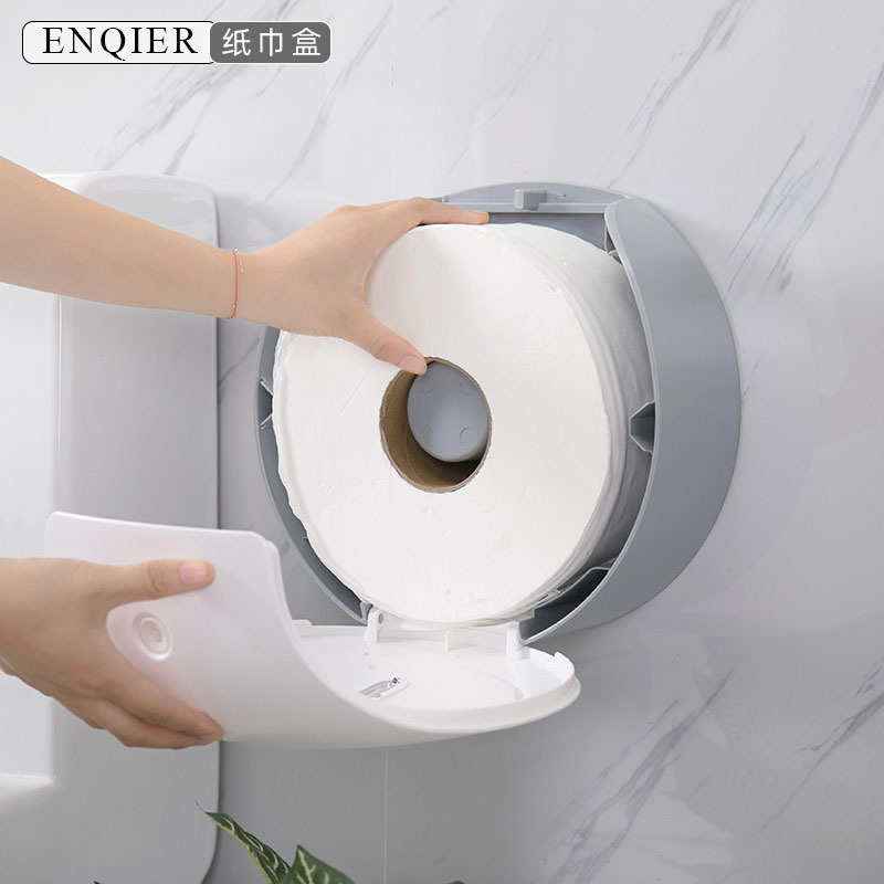 简约厕所式壁挂盒手纸巾风大擦新款纸巾盒盘纸盒收纳盒2025纸巾
