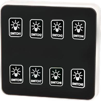 智能照明控制系统86型4键6键8键12触摸可编程面板灯光集中控制