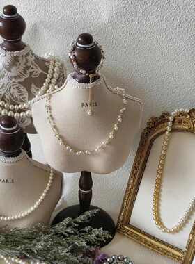 饰品陈列简约饰品人像脖子类模特展示架橱窗摆件复古拍照摆摊道具