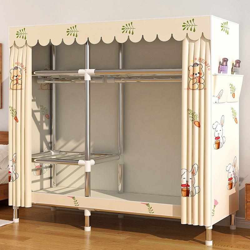 简易衣柜家用卧室出租房用耐用组装全封闭拉链小型布衣橱收纳柜子