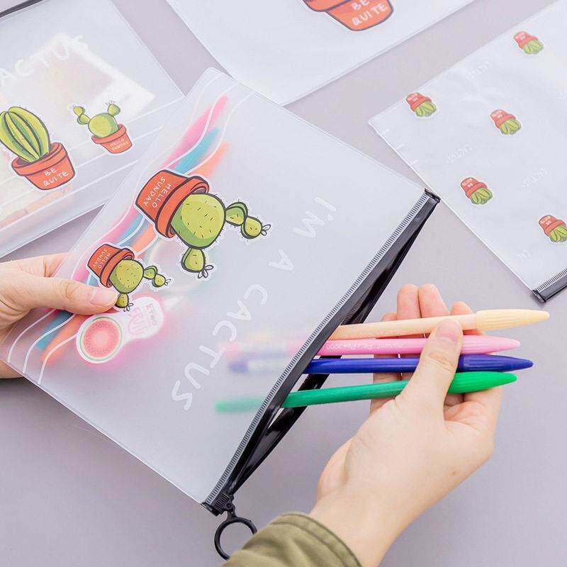 个透明拉链袋ins高颜值少女心笔袋学生可爱创意文件袋铅笔袋
