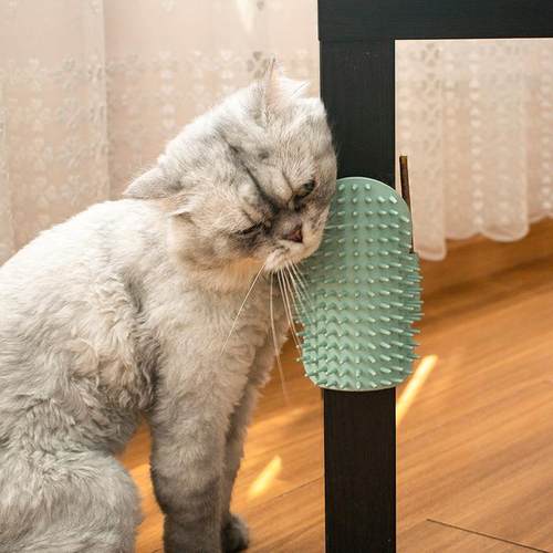 猫咪桌腿蹭毛器猫蹭痒按摩梳子猫玩具自嗨逗猫棒宠物猫用品