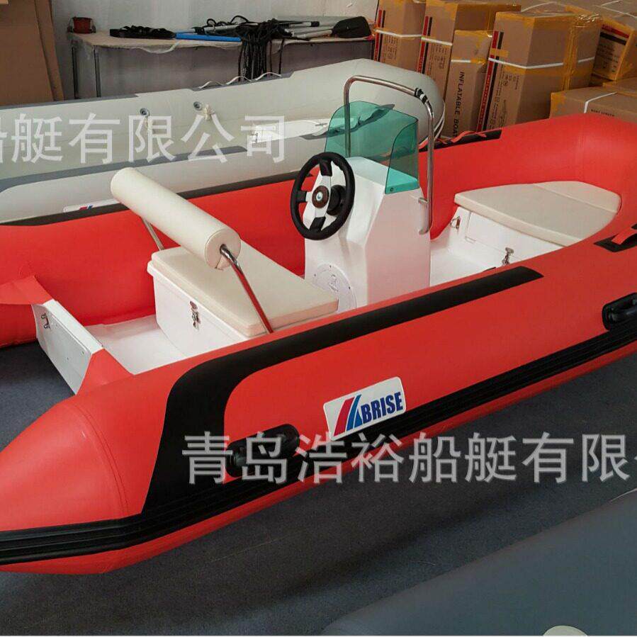 浩裕船艇玻璃钢艇3.6米钓鱼艇橡皮艇救援艇冲锋舟抓鱼船